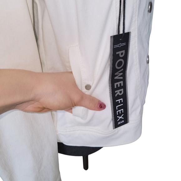 Liverpool NWT White Stretch Kolten Denim Long Sleeve Jacket Women's Size M - Picture 11 of 14